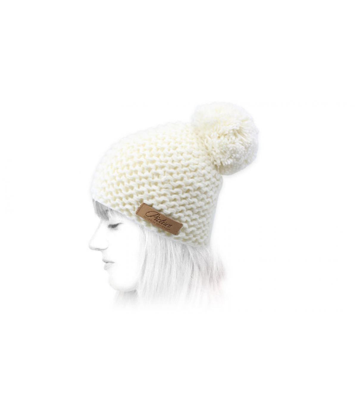 witte pompom cap Afbeelding Coco Mayo Beanie white